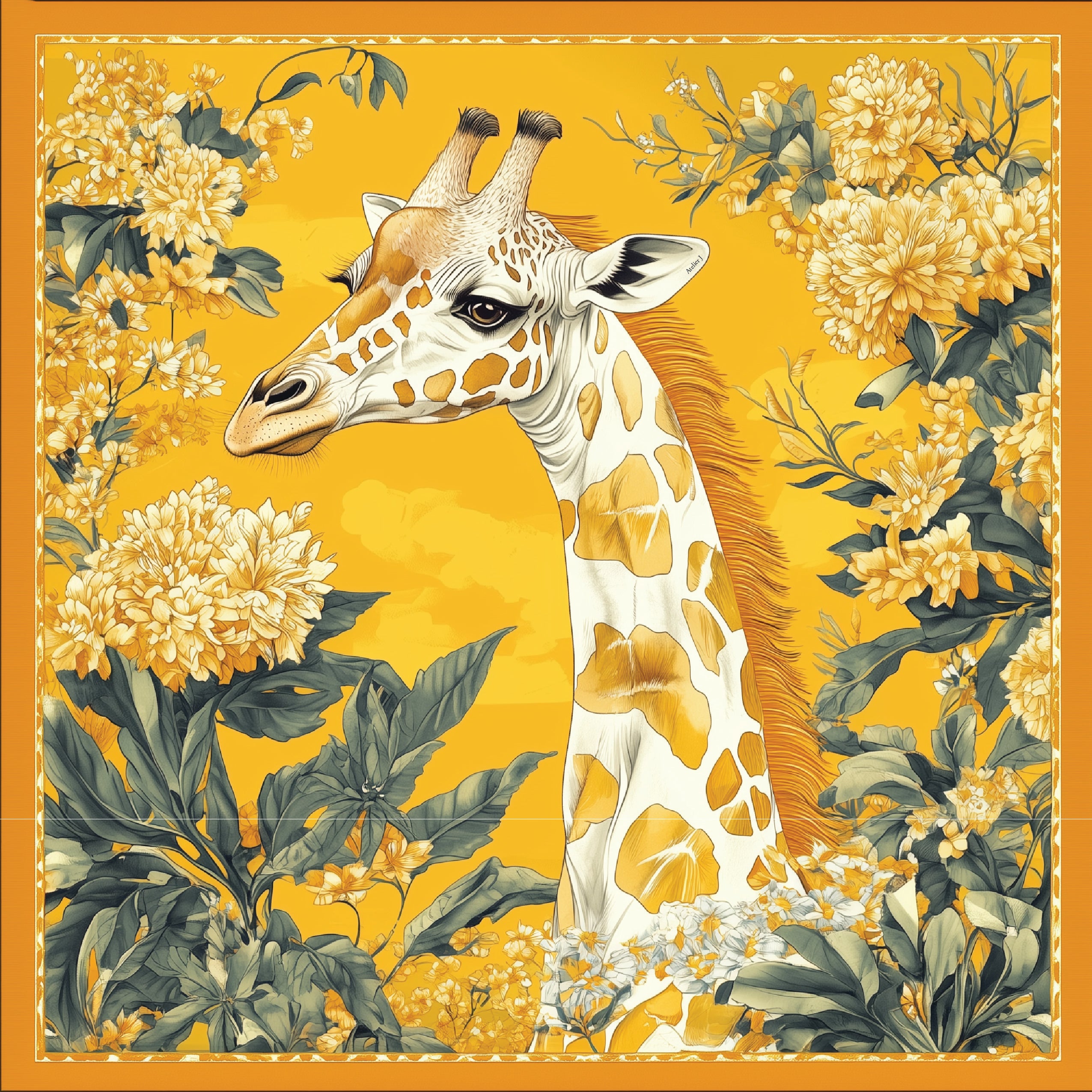 Silk Scarf – Giraffe
