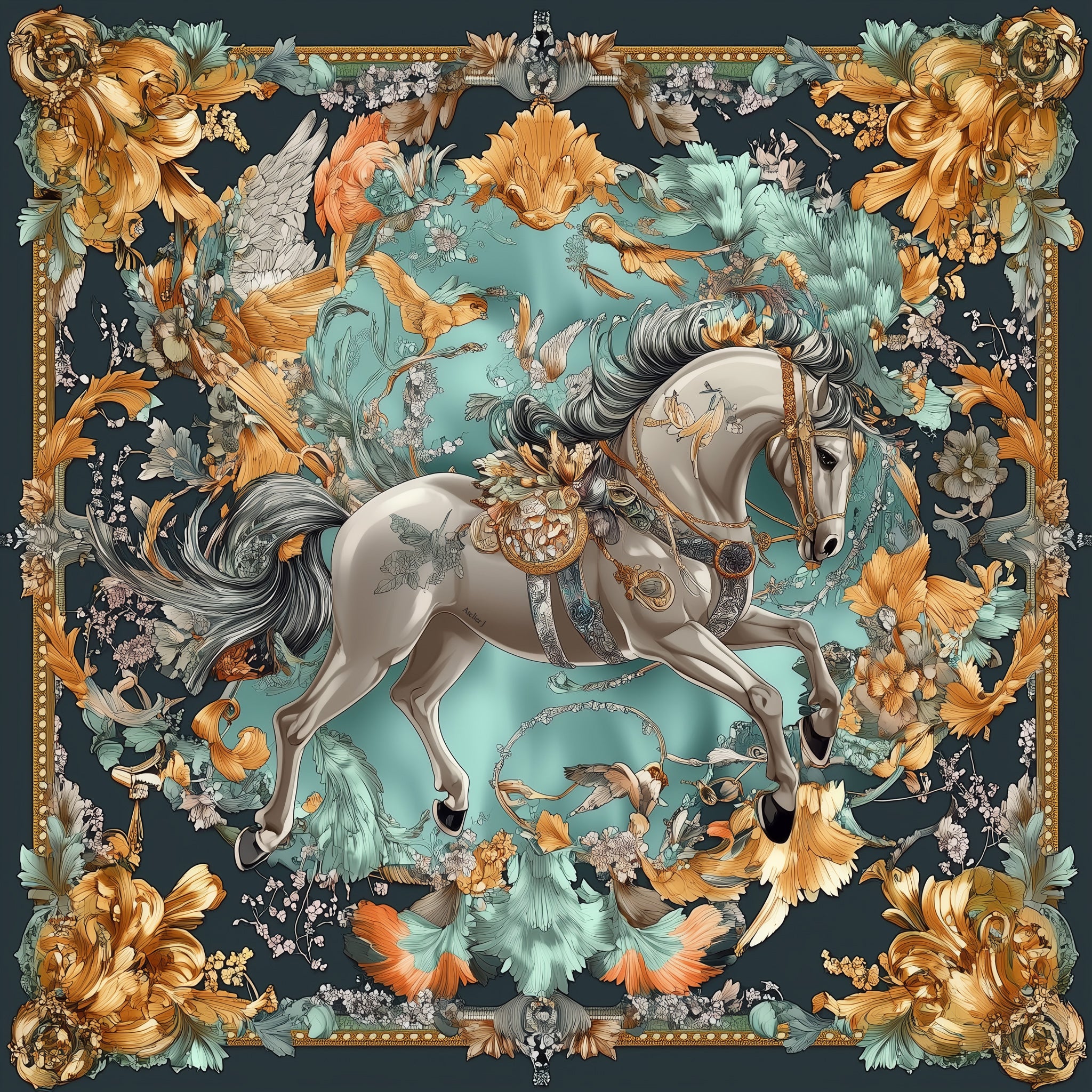 Silk Scarf – Horse