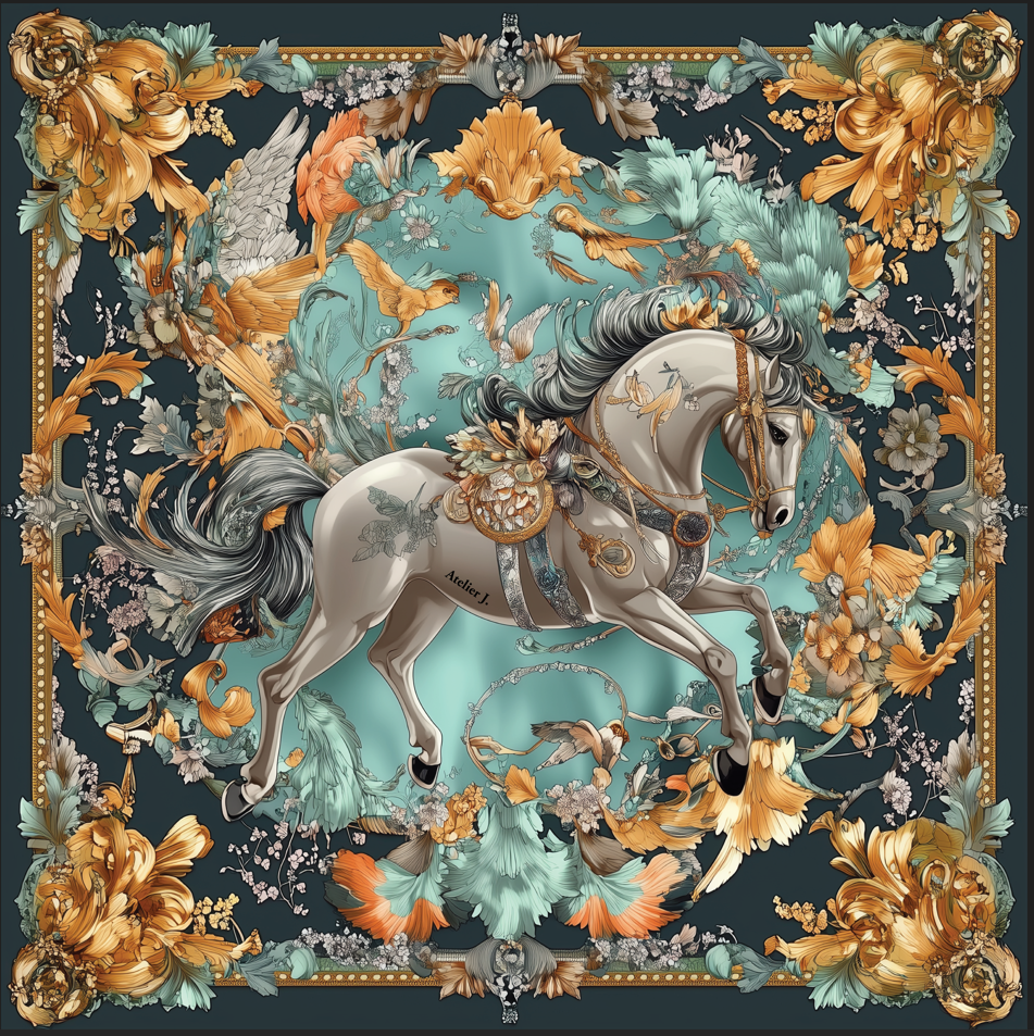 Origin Silk Scarf – Horse